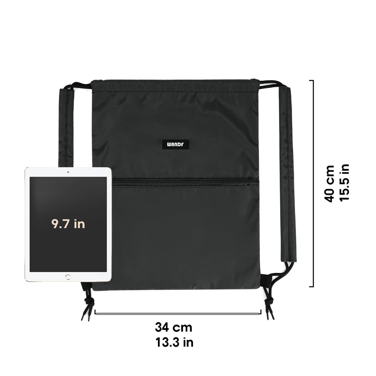 ★BLACKUP★ Wave Handmade Gym Sack Black FL724 FL-724_s.Bla Wave Handmade Gym Sack - Black (FL-724) | ファッション通販