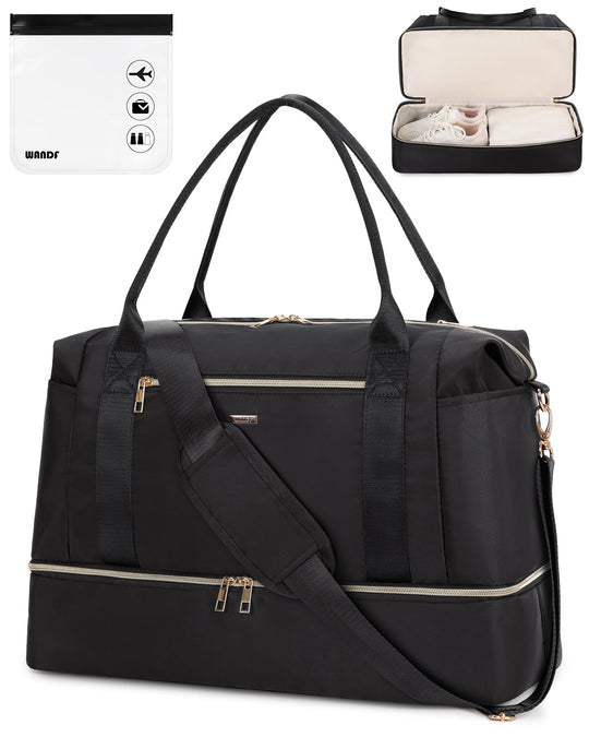 Business Travel Carry-on Shoulder Bag With Shoe Compartment