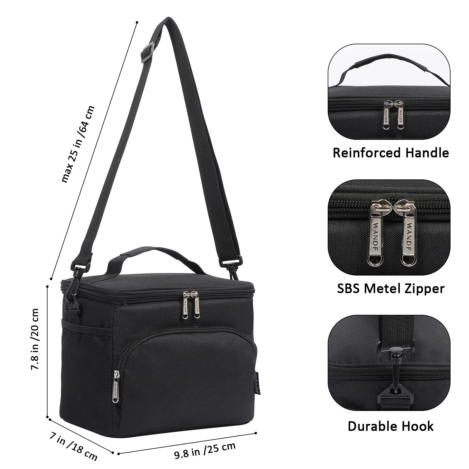 Double Compartment Insulated Carry Bags/Lunch Bags 30x20x24 - Hotcoldshop