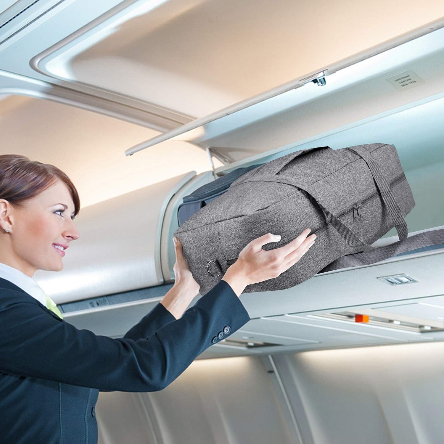 WANDF for Spirit Airlines Personal Item Bag 18x14x8 Travel Duffel Bag Underseat Foldable Carry-on Luggage for Women WANDF for Spirit Airlines Personal Item Bag 18x14x8 Travel Duffel Bag Underseat Foldable Carry-on Luggage for Women