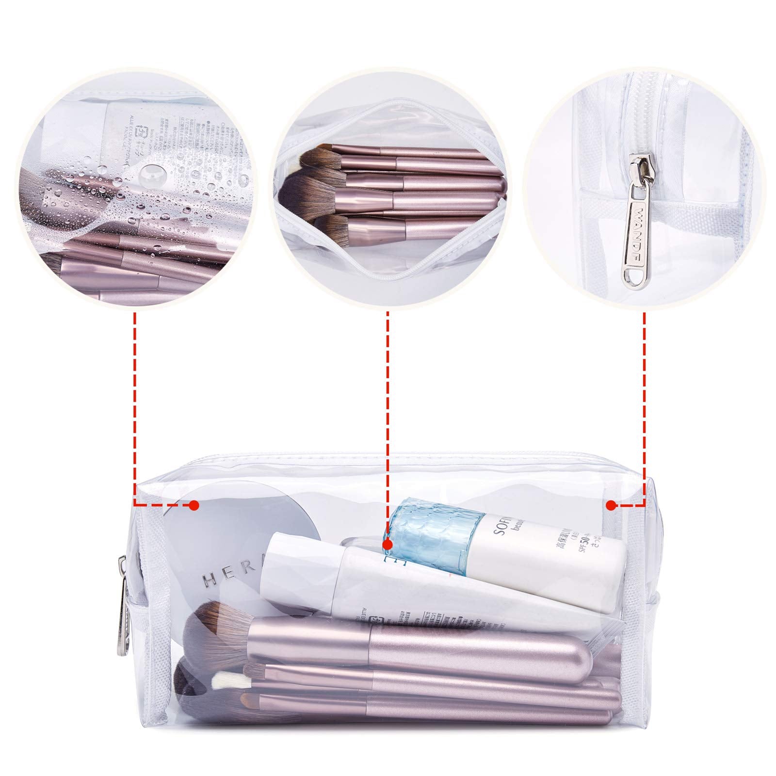 cosmetic organizer pouch travel toiletries bags 3 pcs Fashion Water Resistant Travel Toiletry Bag WF5035 Womens