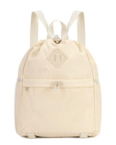 WANDF Drawstring Backpack with Yoga Mat Strap