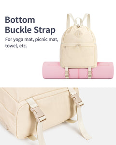 WANDF Drawstring Backpack with Yoga Mat Strap