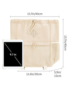 WANDF Drawstring Backpack with Yoga Mat Strap