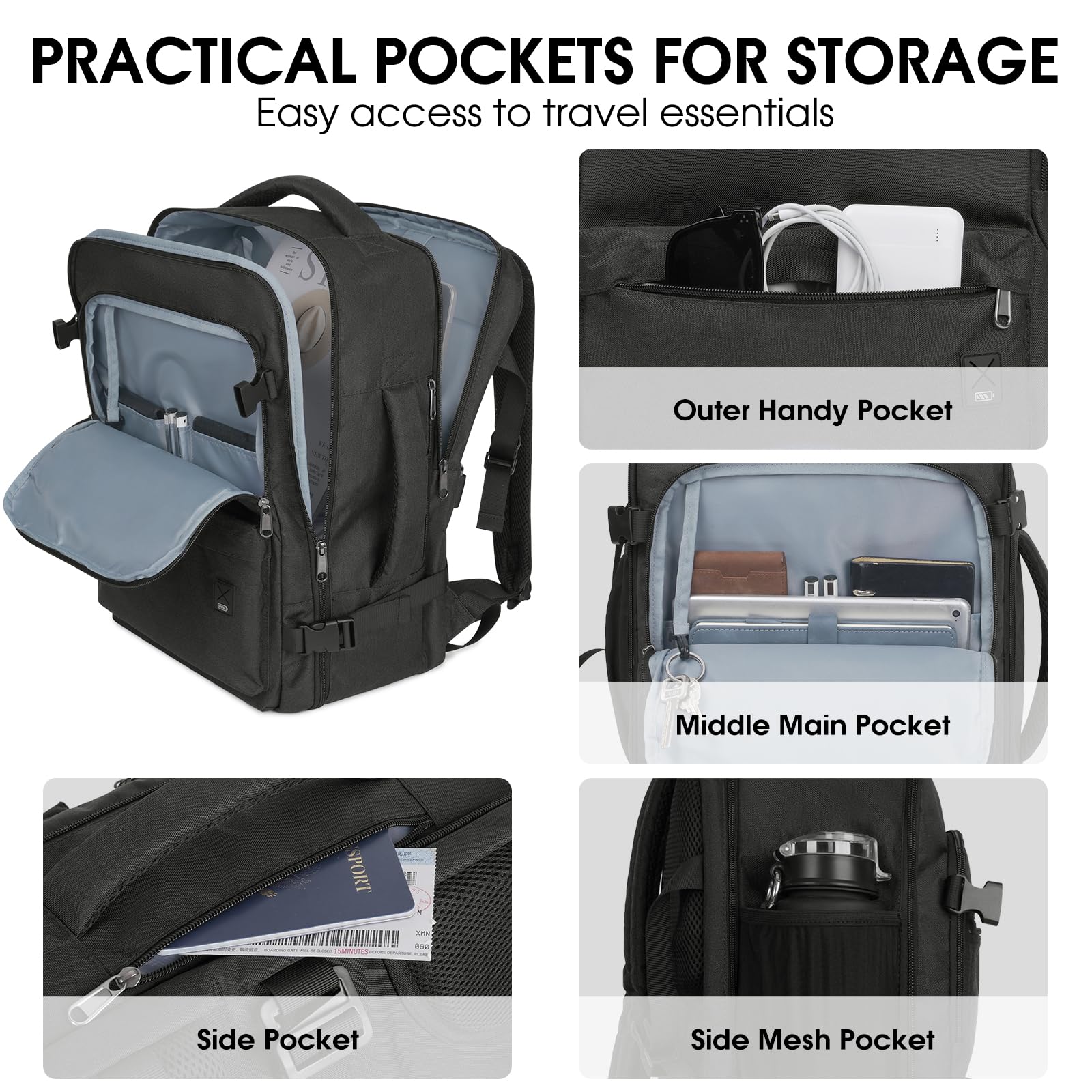 Generic Travel Backpack For Spirit Airlines Personal Item Bag 18x14x8 Generic Travel Backpack For Spirit Airlines Personal Item Bag 18x14x8