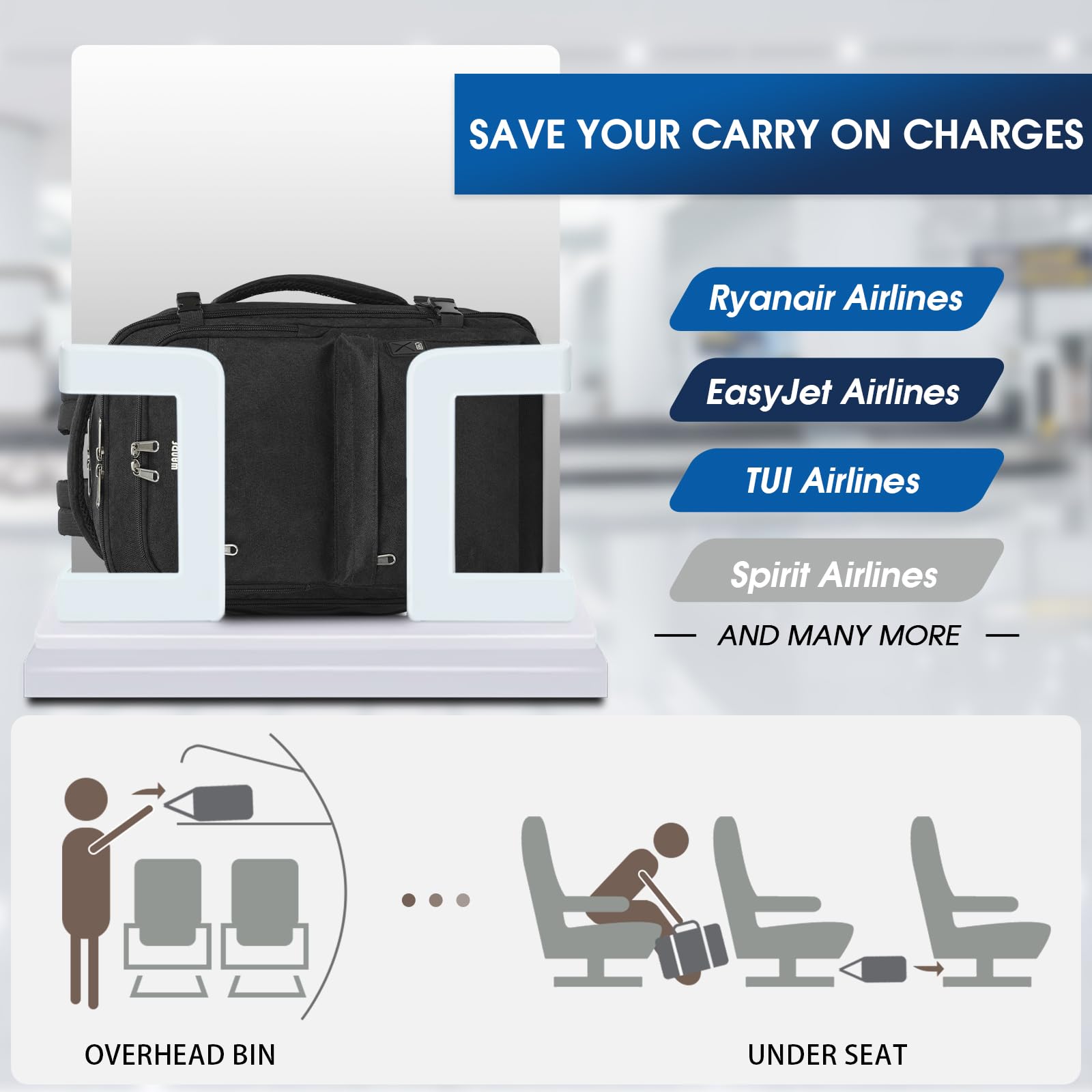 Full Opening Travel Hand Luggage Backpack with Wet Pocket Full Opening Travel Hand Luggage Backpack with Wet Pocket