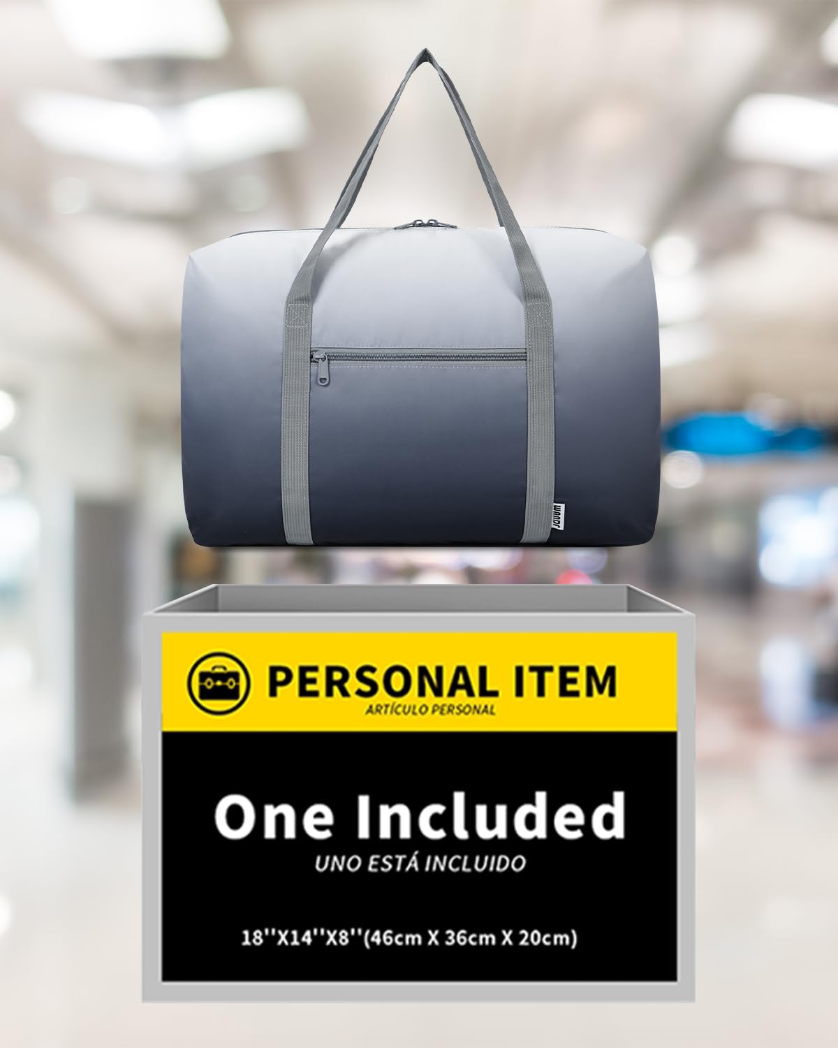best travel duffel bag personal item WANDF Personal Item Bag 25L Tote Duffel Bag for Spirit Airlines