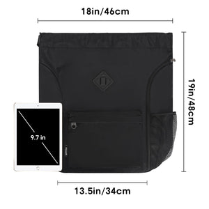 Sports Drawstring Backpack with Shoes Compartment