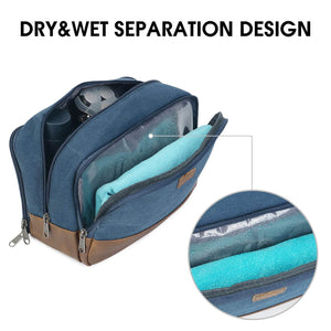 WANDF Canvas Travel Toiletry Bag Mens