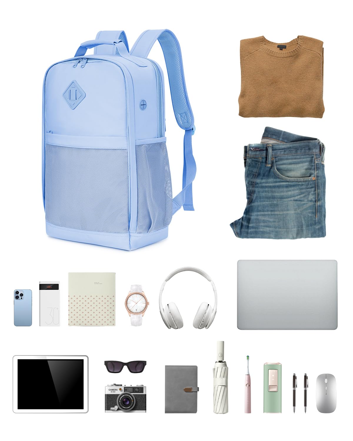 Laptop Backpack Bag 18x14x8 Inches VGCUB Travel Backpack For Women Men For Spirit Airlines Personal Item Laptop Backpack Bag 18x14x8 Inches VGCUB Travel Backpack For Women Men For Spirit Airlines Personal Item