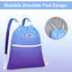 WANDF Sports Gym Drawstring Backpack with Shoulder Pads