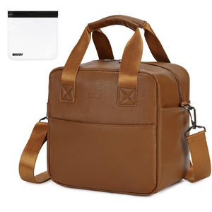 Waterproof Leather Insulated Lunch Bag