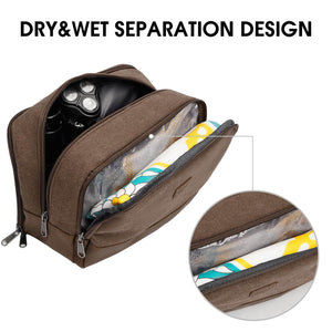 WANDF Canvas Travel Toiletry Bag Mens