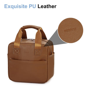 Waterproof Leather Insulated Lunch Bag