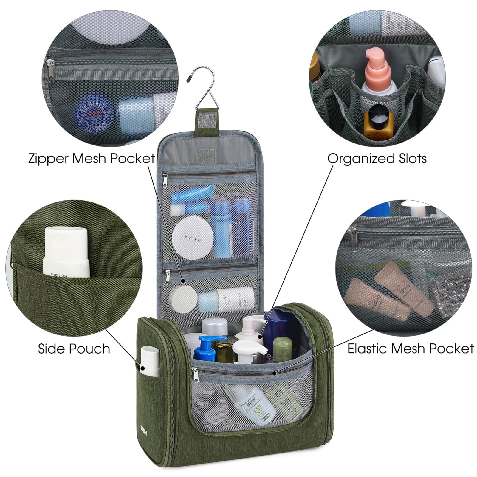 WANDF Large Hanging Travel Cosmetic Toiletry Bag WANDF Large Hanging Travel Cosmetic Toiletry Bag