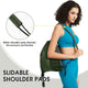 Drawstring Backpack with Shoulder Pad & Mesh Pocket