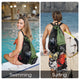 Beach Mesh Drawstring Backpack with Wet Pocket