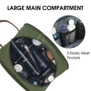 WANDF Canvas Travel Toiletry Bag Mens