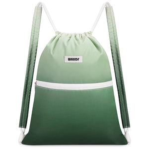 WANDF Sports Gym Drawstring Backpack with Shoulder Pads