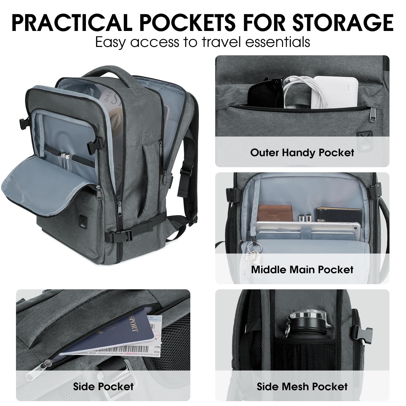 access laptop backpack 17 Generic Travel Backpack For Spirit Airlines Personal Item Bag 18x14x8