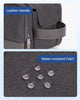 WANDF Canvas Toiletry Bag with Leather Handle for Travel