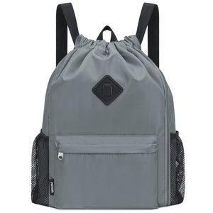 Sports Drawstring Backpack with Shoes Compartment