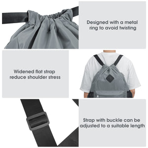 Sports Drawstring Backpack with Shoes Compartment