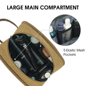 WANDF Canvas Travel Toiletry Bag Mens