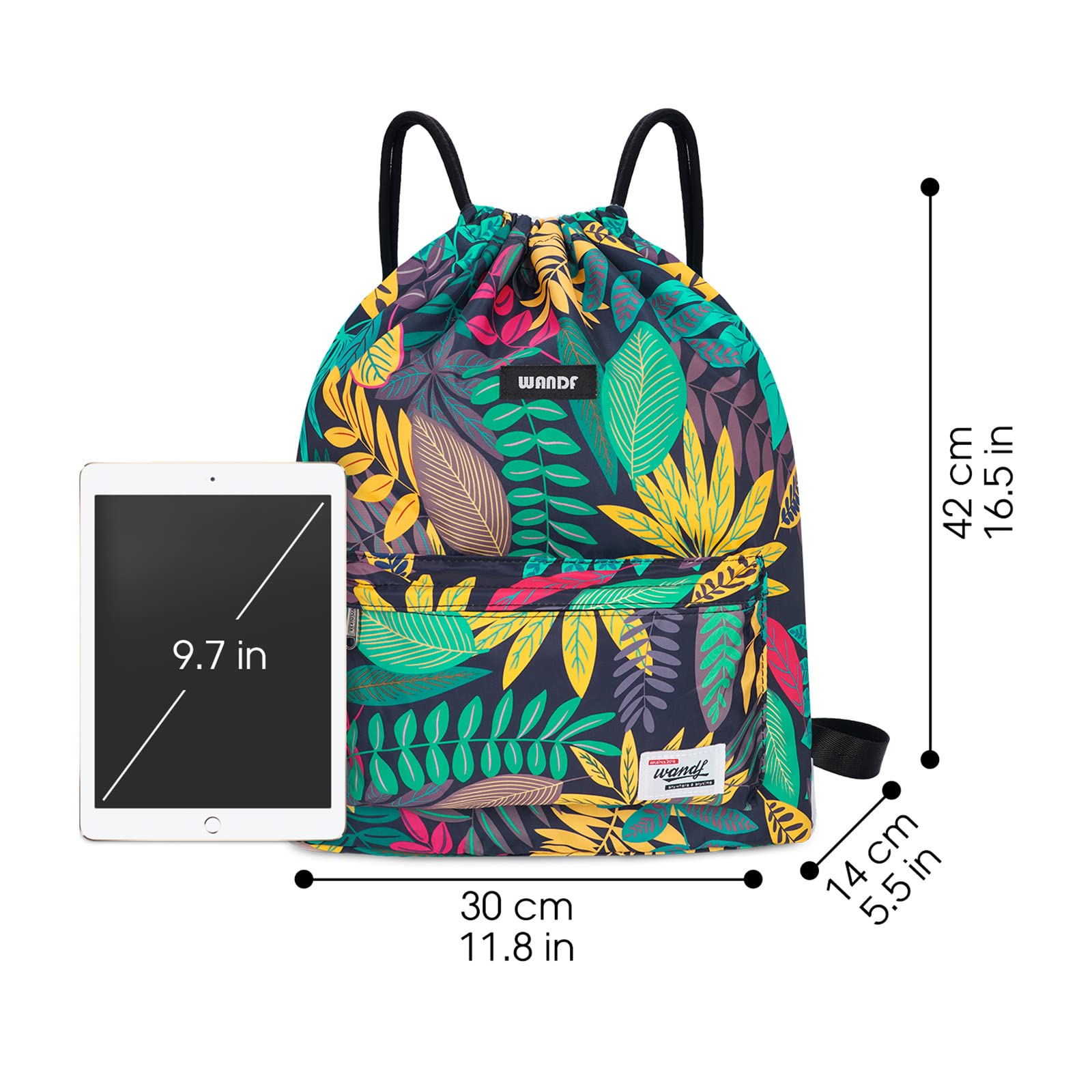 Urban Backwoods Flamingo Heart Drawstring Bag – Cotton Gym Sack, Backpack Style