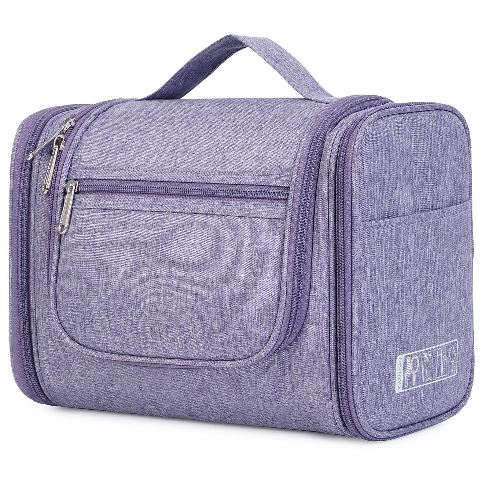 hanging travel makeup bag WANDF Large Hanging Travel Cosmetic Toiletry Bag