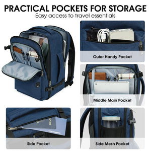 Full Opening Travel Hand Luggage Backpack with Wet Pocket