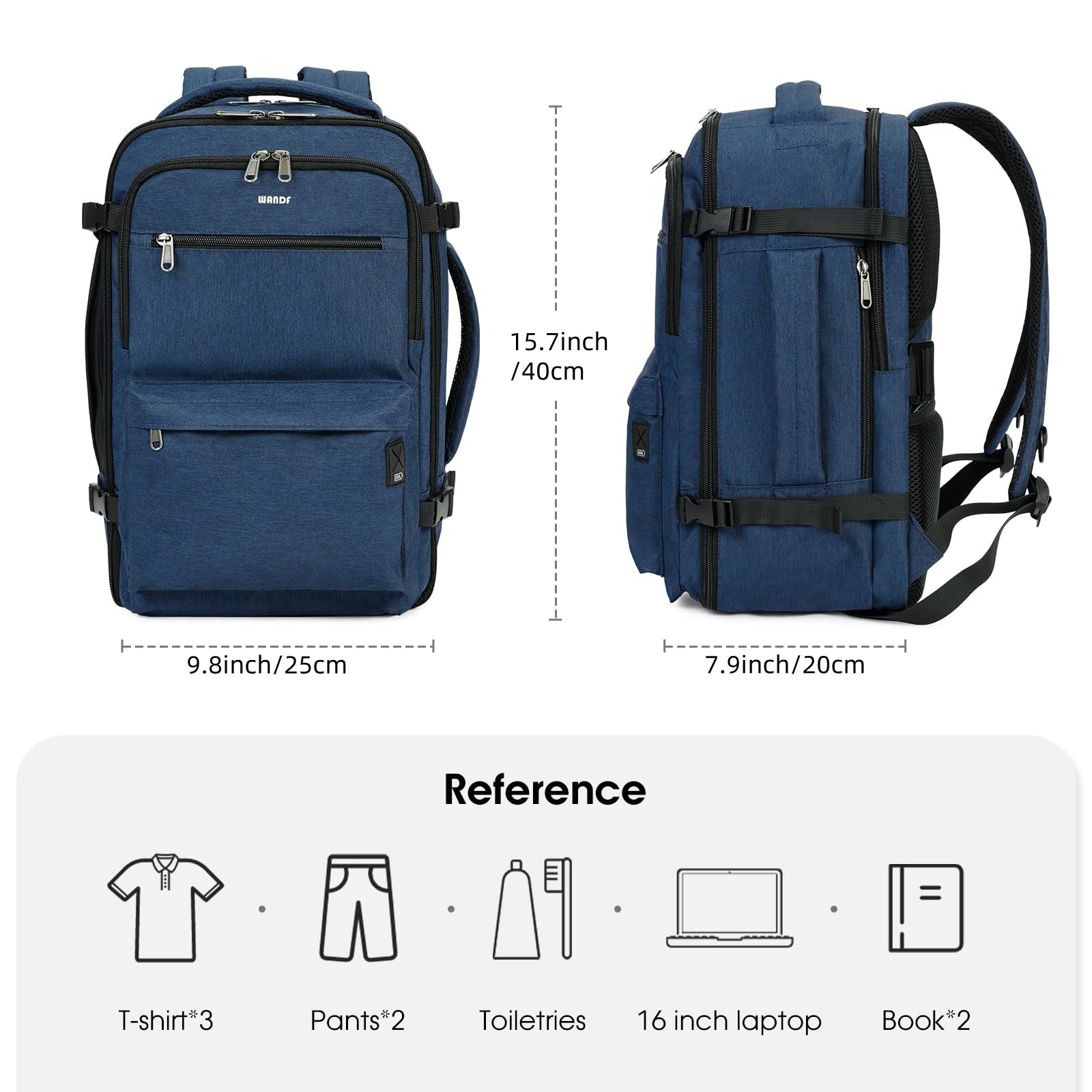 backpack for laptops and books Full Opening Travel Hand Luggage Backpack with Wet Pocket