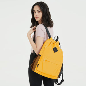 Sports Drawstring Backpack with Shoes Compartment