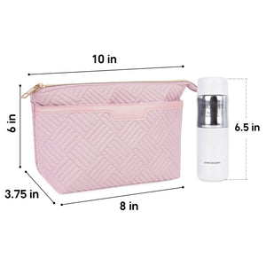 Large Cosmetic Bag Zipper Pouch with Wet Pocket