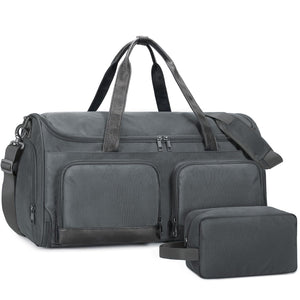 WANDF Convertible Garment Bag with Toiletry Bag for Travel