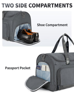 WANDF Convertible Garment Bag with Toiletry Bag for Travel