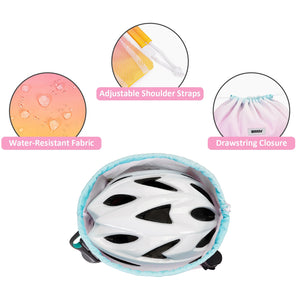 Drawstring Backpack with Shoulder Pad & Mesh Pocket