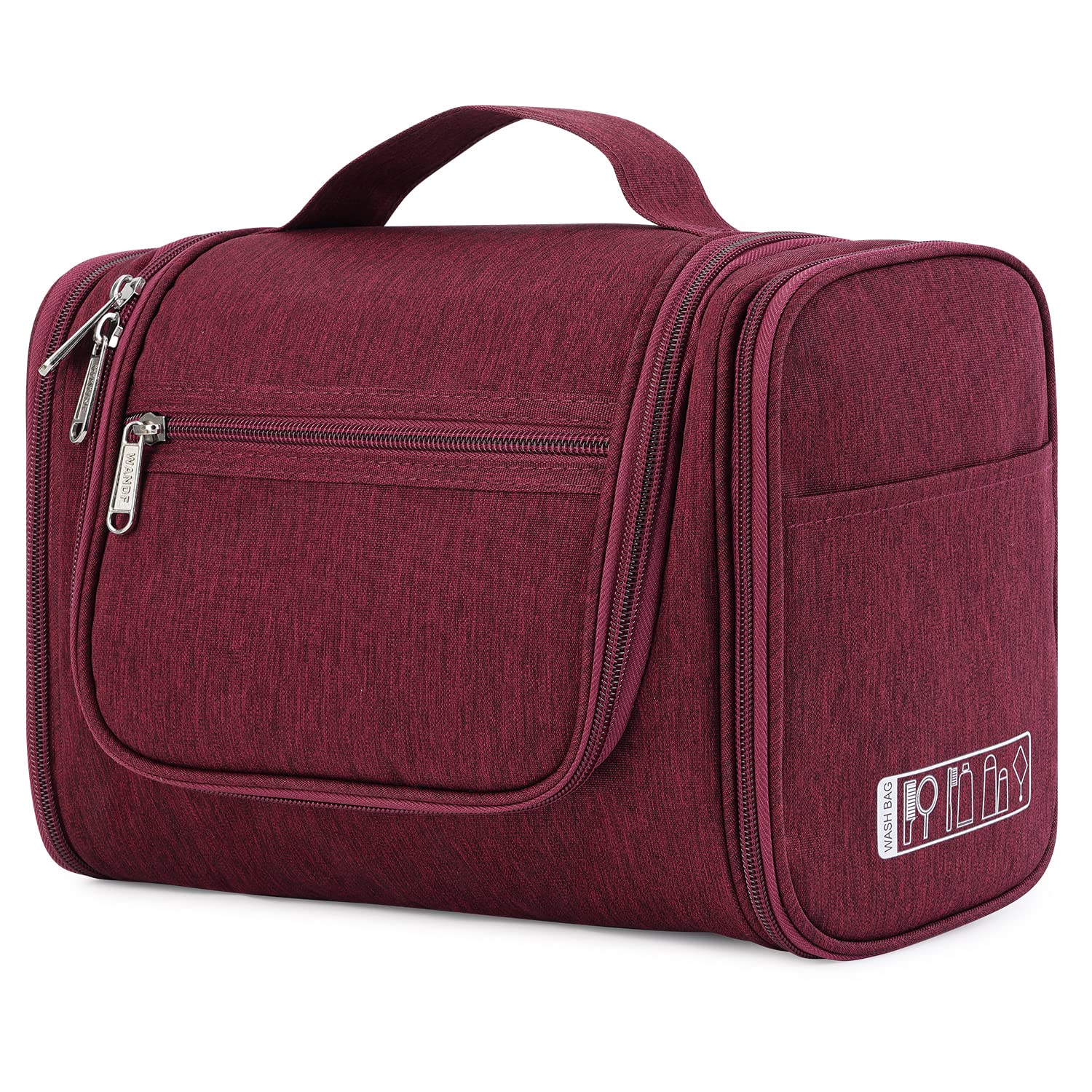 hanging travel cosmetic toiletry organizer bag WANDF Large Hanging Travel Cosmetic Toiletry Bag