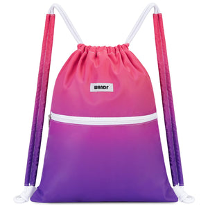 WANDF Sports Gym Drawstring Backpack with Shoulder Pads