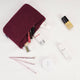 Corduroy Travel Makeup Bag Zipper Pouch For Women
