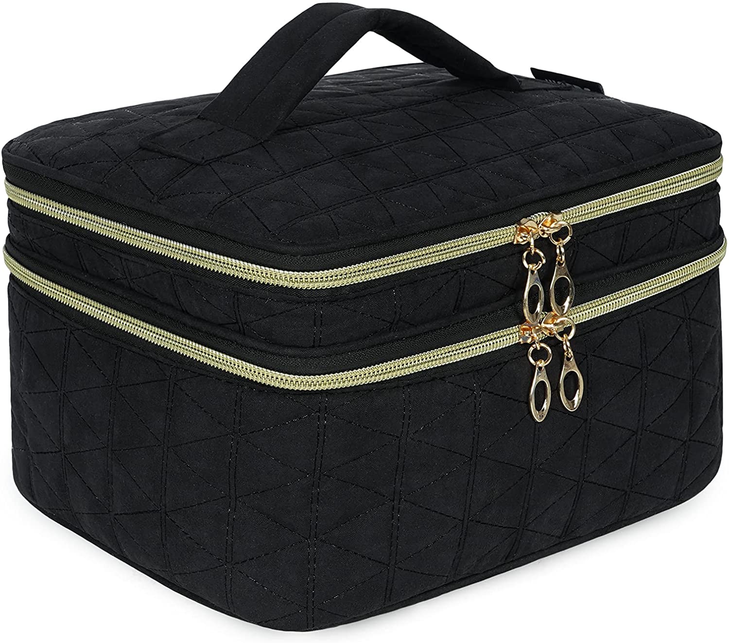 Black velvet drawstring makeup bag