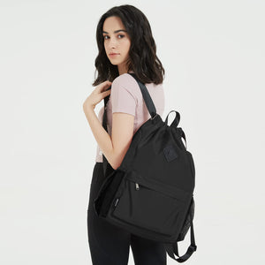 gym mini backpack WANDF Drawstring Backpack Sports Gym Bag with Shoes Compartment, Water-Resistant String Backpack Cinch for Women Men