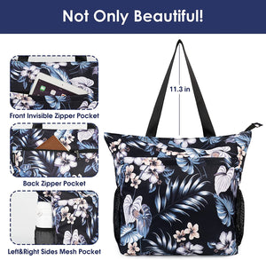 WF8027 Floral Beach Tote Shoulder Bag