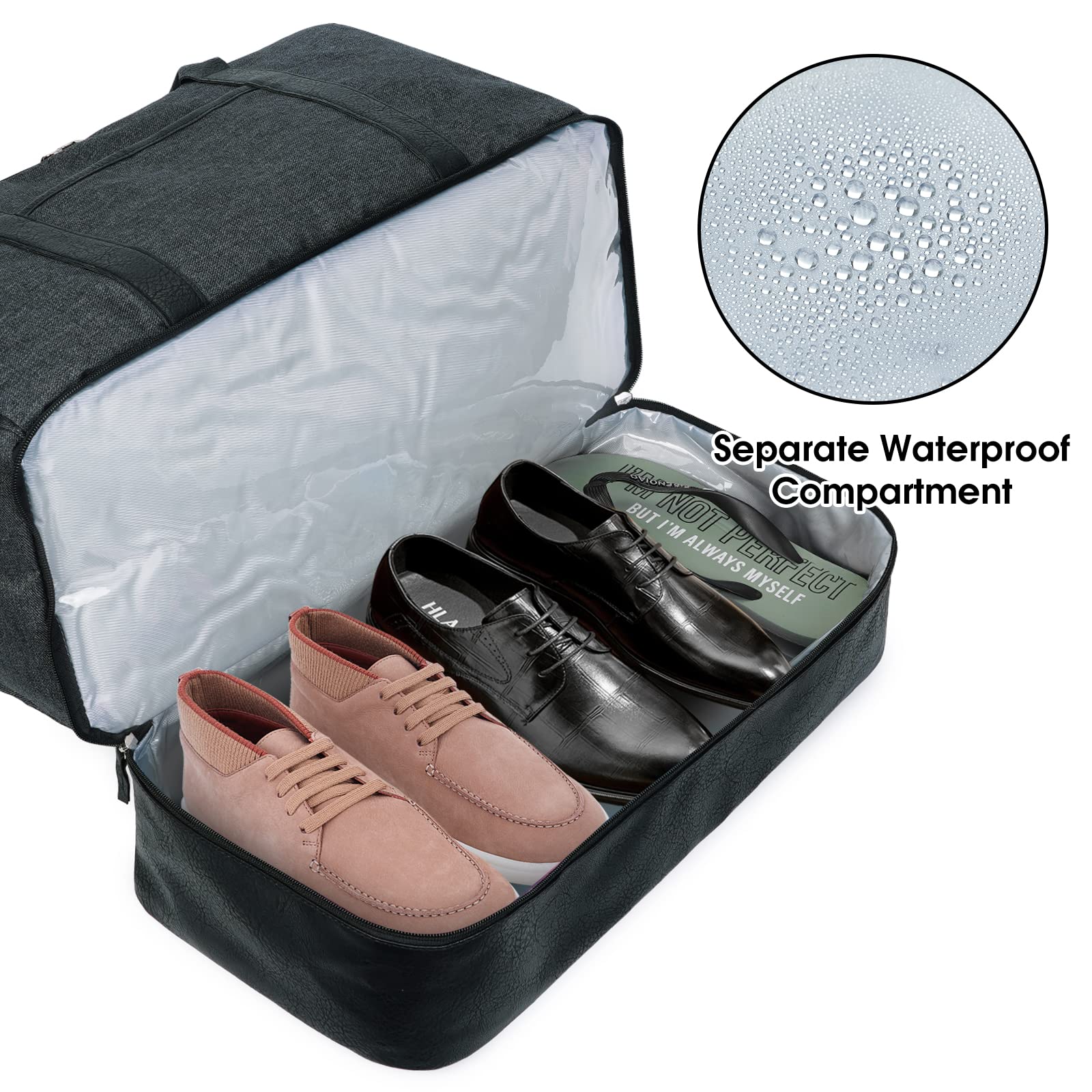 best travel duffel bag with shoe compartment WF323 Large Carry on Duffel Bag With Shoe Compartment