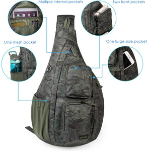 WANDF 8026 Sling One Strap Travel Backpack In Large Size