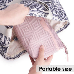 Large Cosmetic Bag Zipper Pouch with Wet Pocket