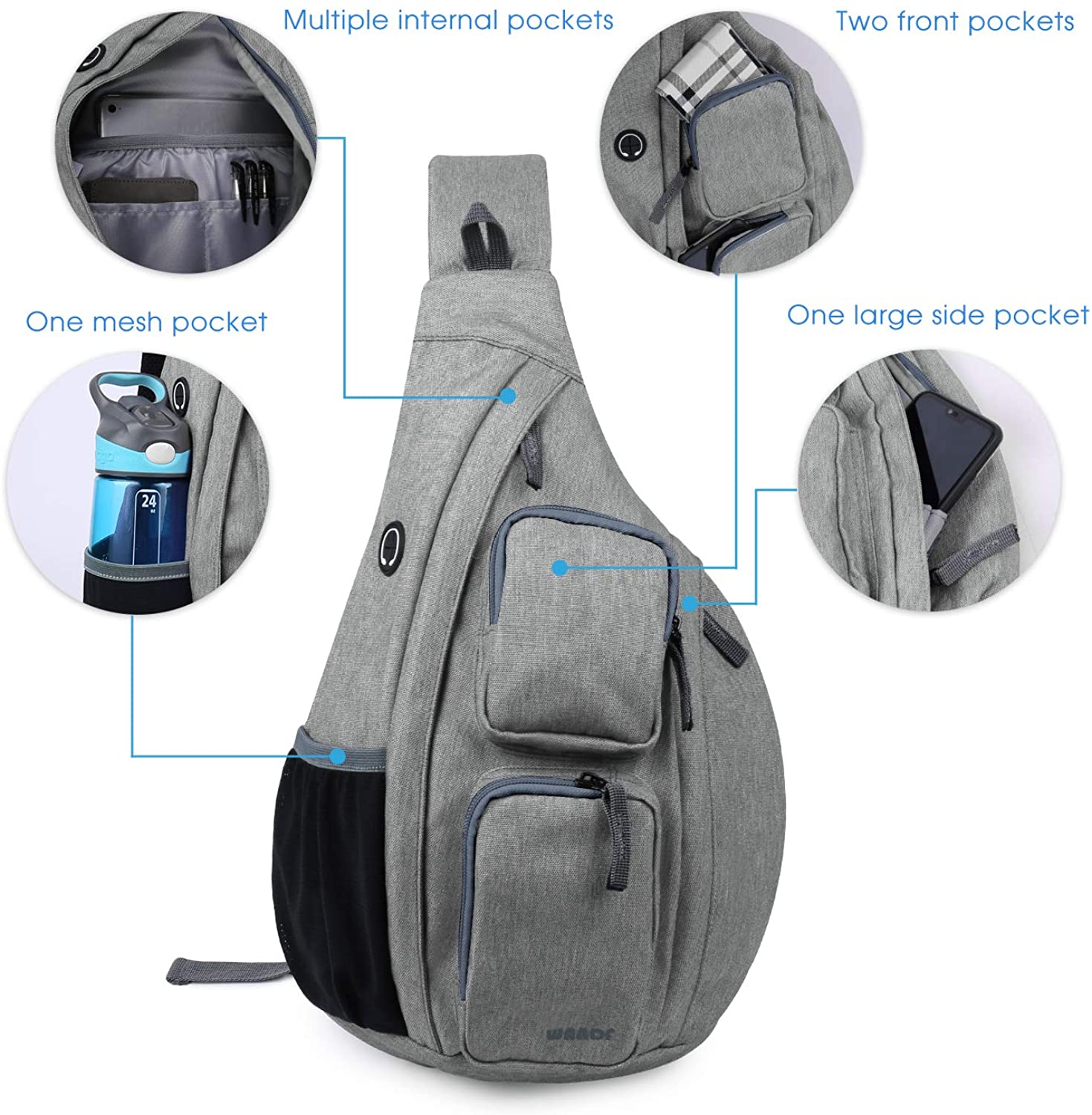 best sling travel backpack for left handed Best Price Sling OneStrap Travel Backpack For Sale WANDF 8025 Small
