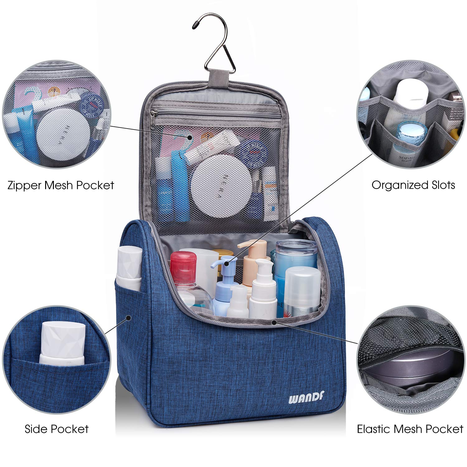 hanging travel toiletry bag walmart WANDF 5030 Travel Cosmetic Organizer Hanging Toiletry Bag sale unisex