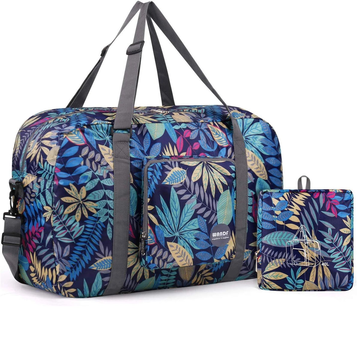 T302 Travel Duffel Bag Leaf Foldable cheap Nylon bag By Wandf online