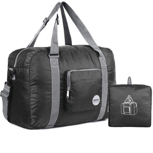 cheap duffel bags for travel WANDF for Spirit Airlines 18" Foldable Travel Duffle Bag Weekender Bags Carry on Bag for Women Girls (Dark Green)